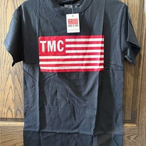 The Marathon Clothing Black Tee with Red Stripes